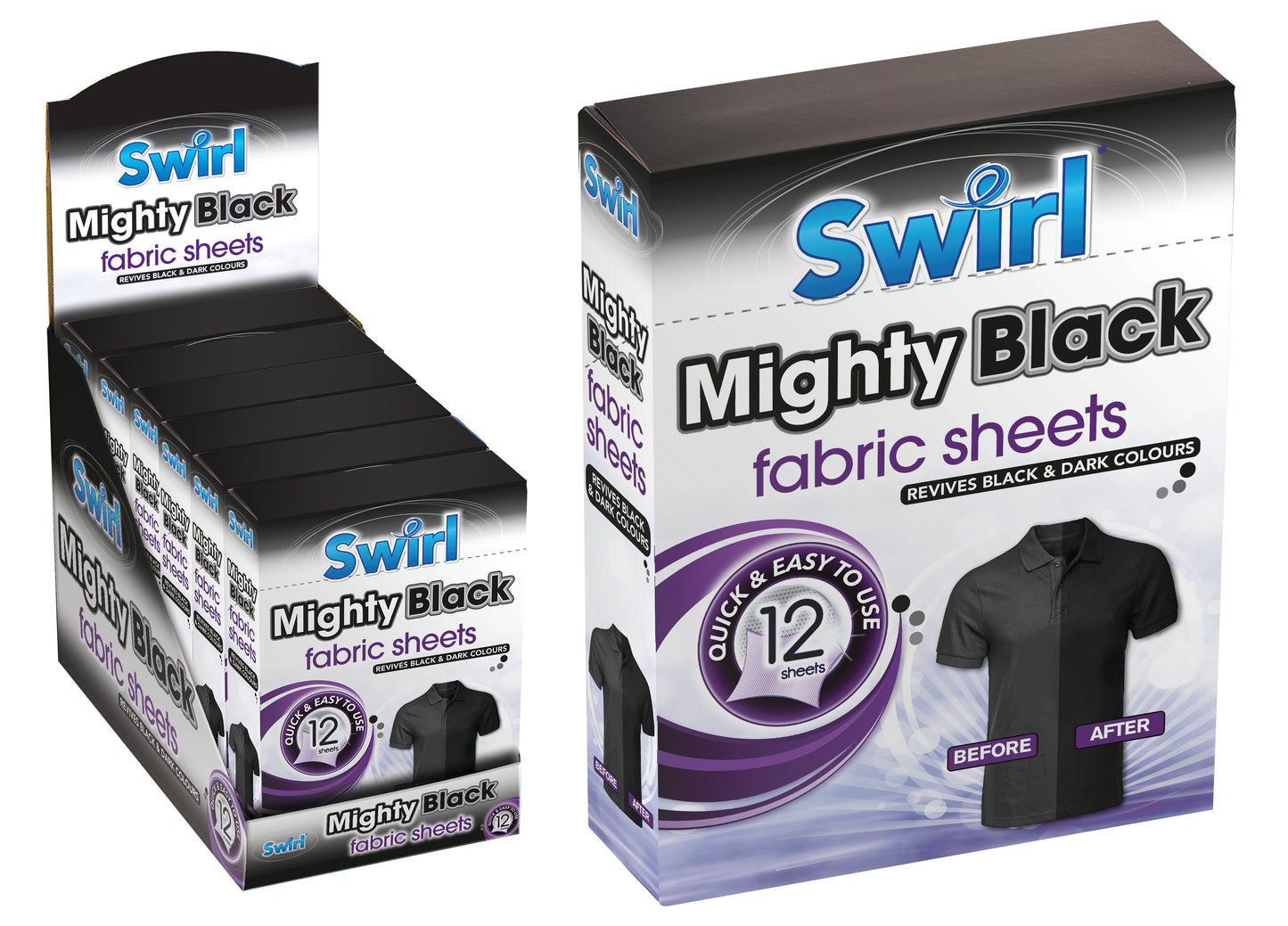 Lot de 12 draps noirs Mighty