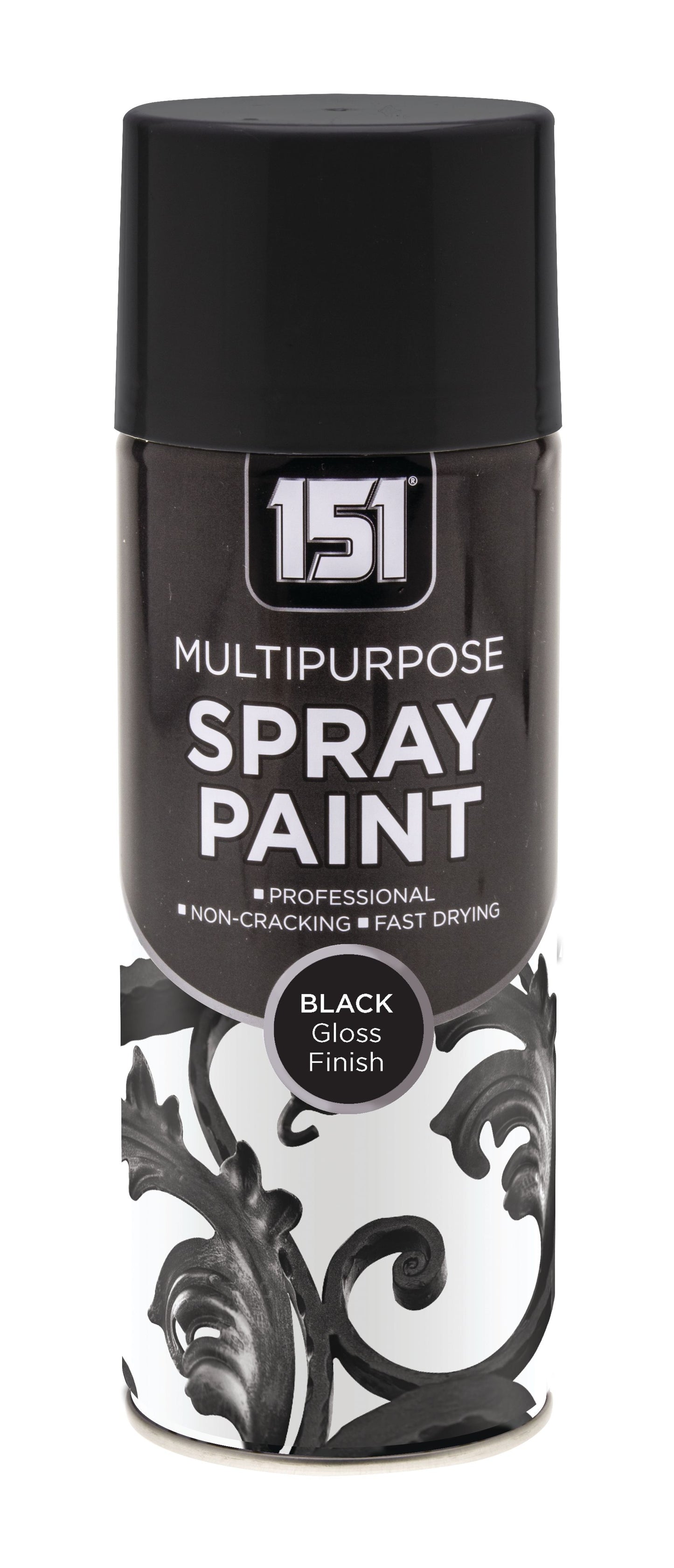 Peinture aérosol noire brillante multi-usages 151 400 ml