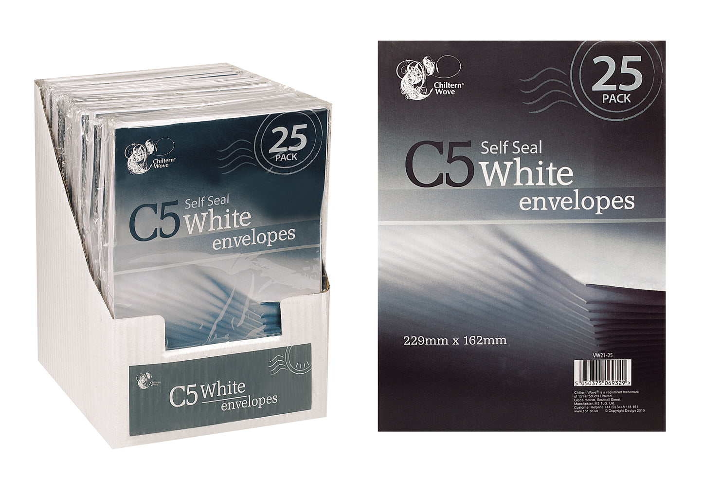 Enveloppe C5 Blanche Auto-adhésive Lot de 25