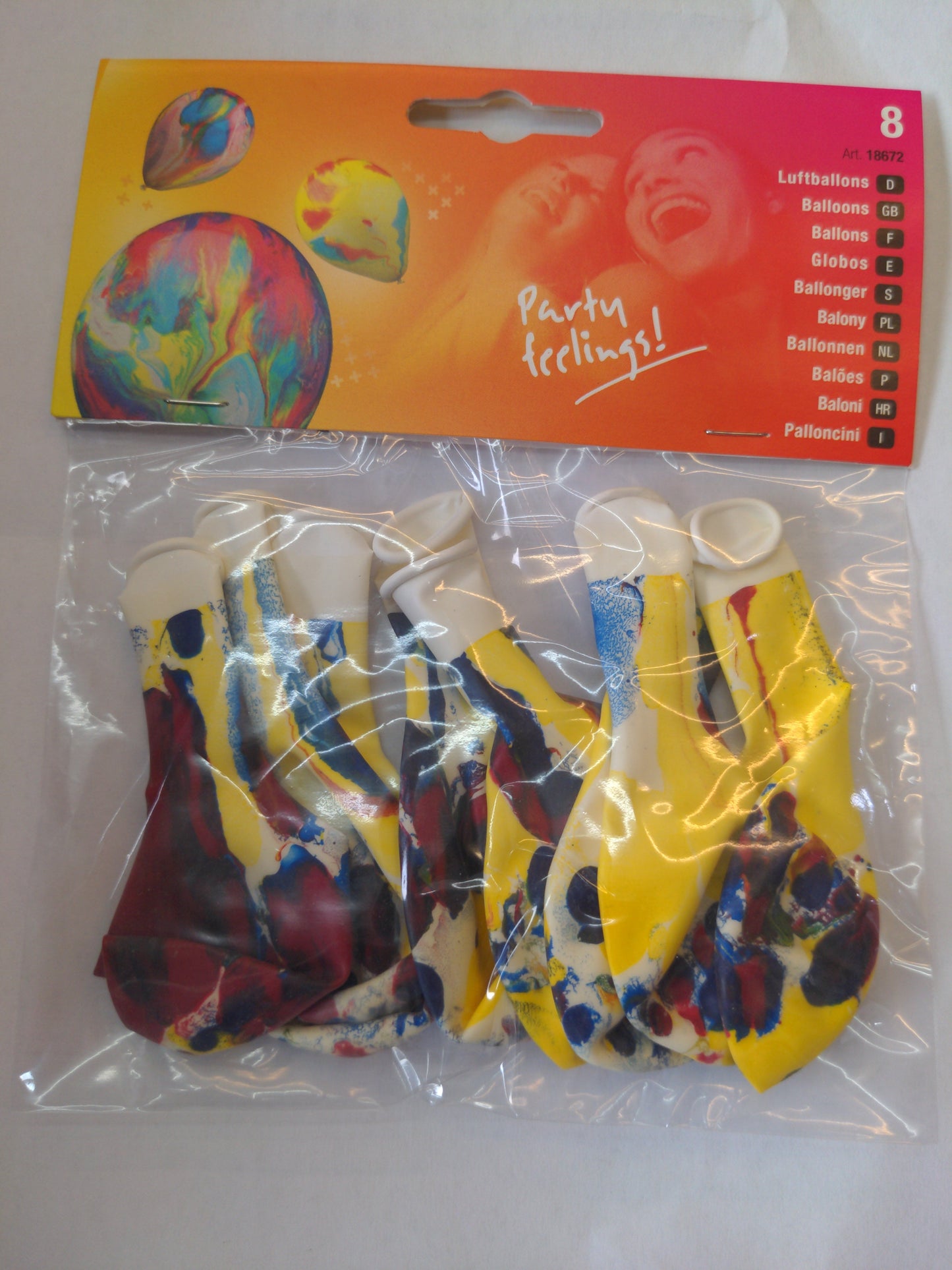 PAPSTAR Balloon Round Natural Latex Multicoloured 8 Pieces 22cm