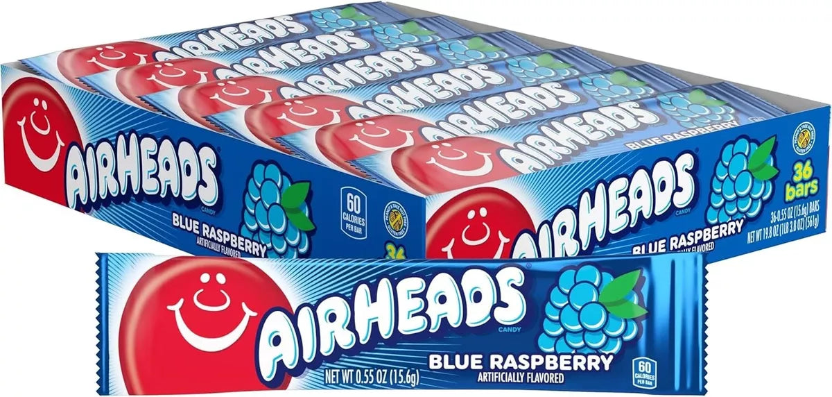Bonbons tendres Airhead à la framboise bleue