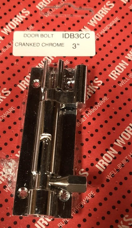 IDB3CC - 3'' Cranked Door Bolt Chrome