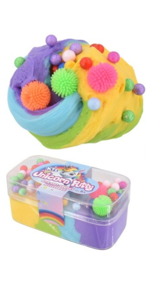 Unicorn Putty With Soft Squishy Accessories 138g
