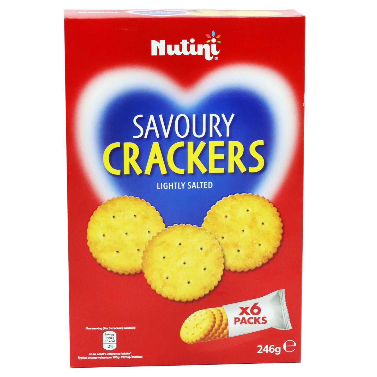 NUTINI SAVOURY CRACKERS 6PK 246g
