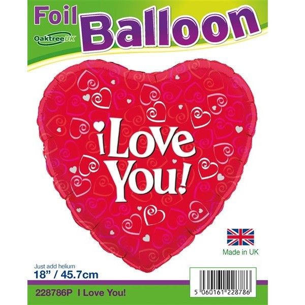 18IN I LOVE YOU FOIL BALLOON