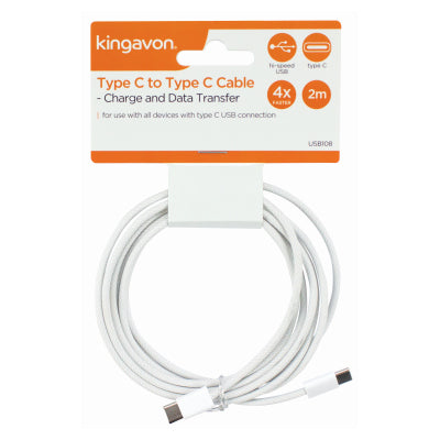 2M TYPE C TO TYPE C CABLE - WHITE