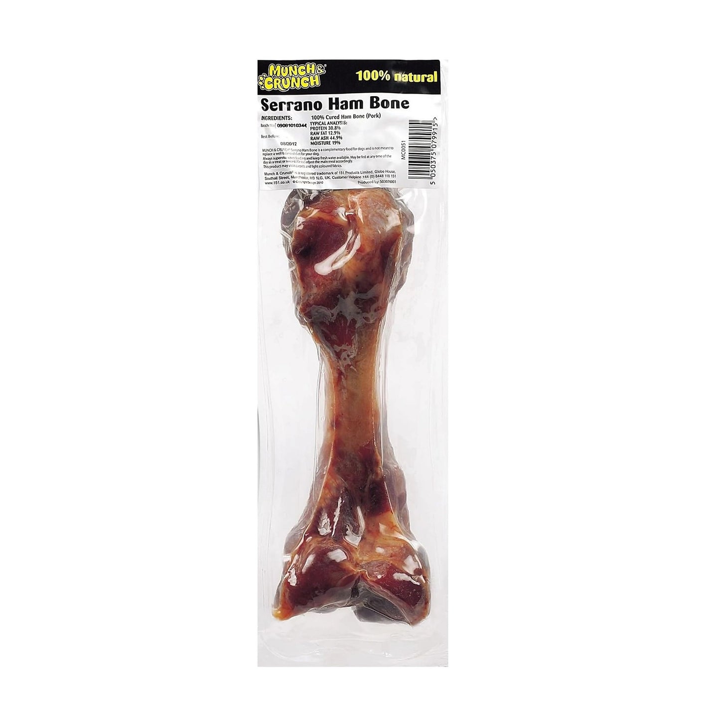 Munch Crunch Serrano Ham Bone - Natural Dog Treat x 1