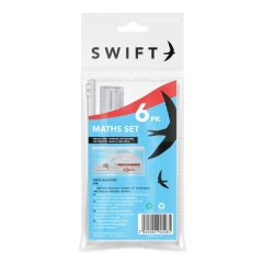 Maths Set in Pencil Case, 6pc