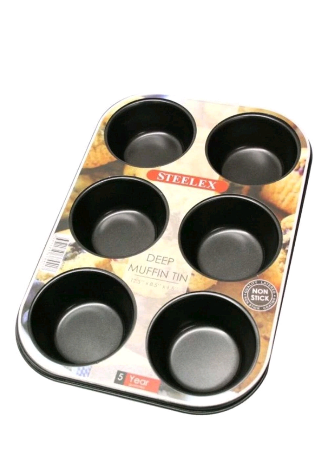 Steelex 6 Cup Deep Muffin Tin