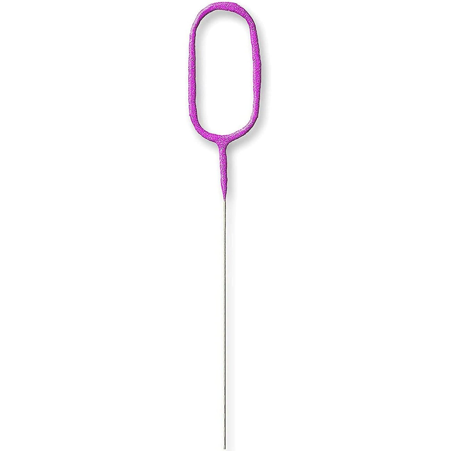 Unique Party Number 0 Birthday Cake Sparkler, Pink