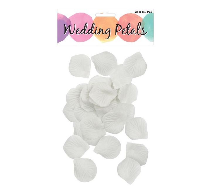 (150) WHITE WEDDING PETALS
