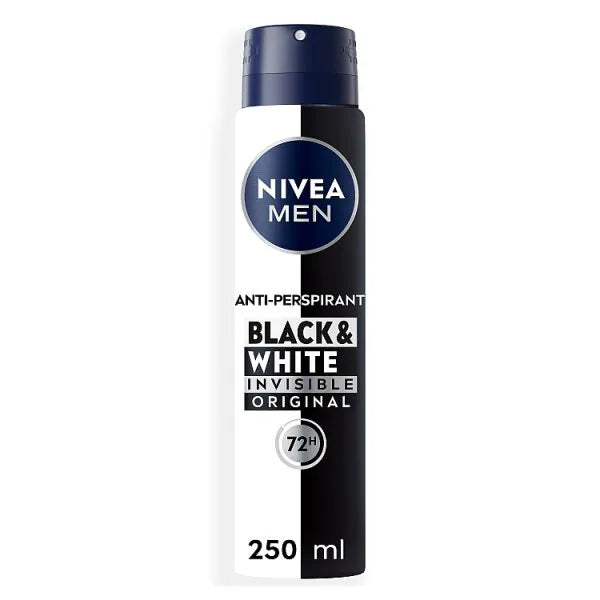 Déodorant Anti-Transpirant NIVEA MEN Invisible For Black & White 250 ml