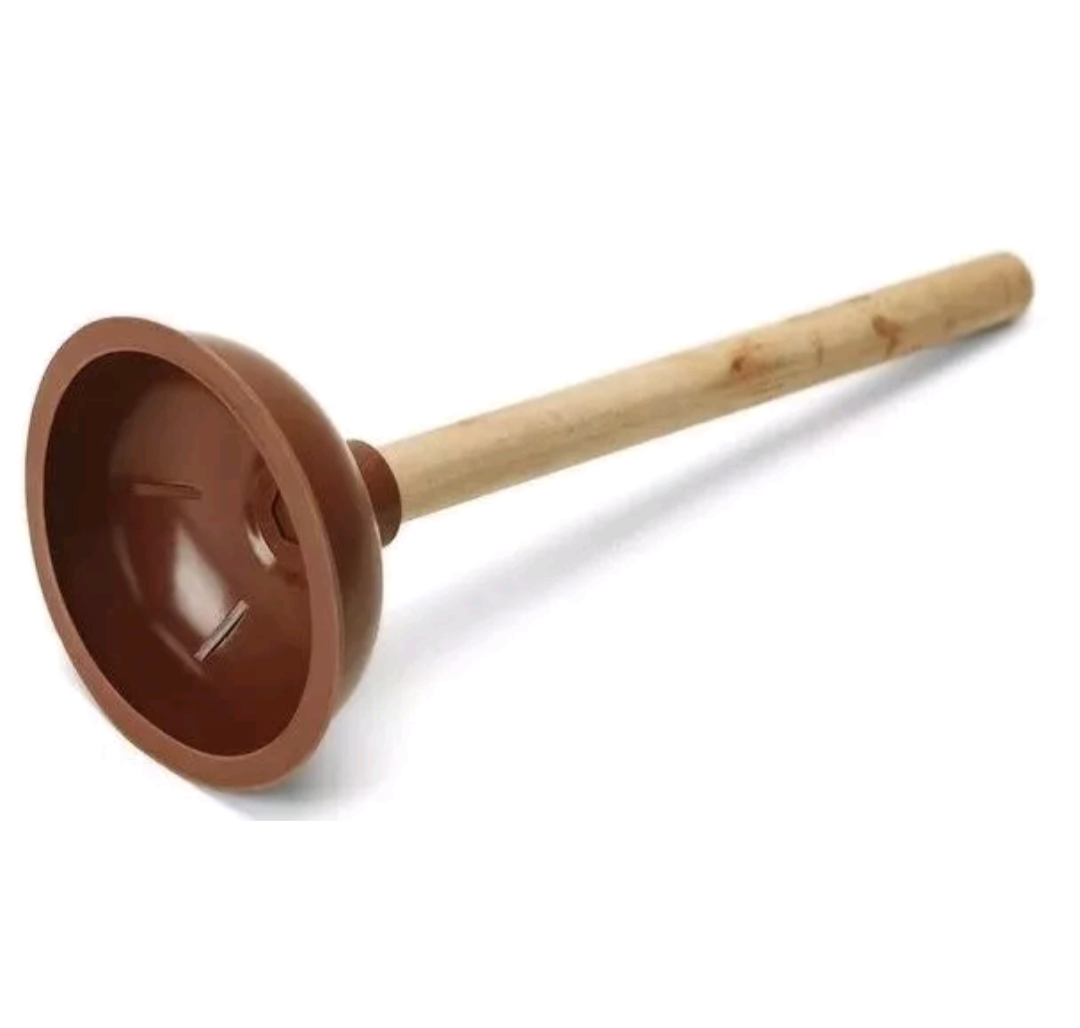 Heavy Duty Toilet Plunger With Wooden Handle - AG029