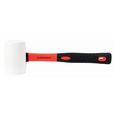MAILLET EN CAOUTCHOUC BLANC DE 450 G AVEC MANCHE EN FIBRE DE VERRE