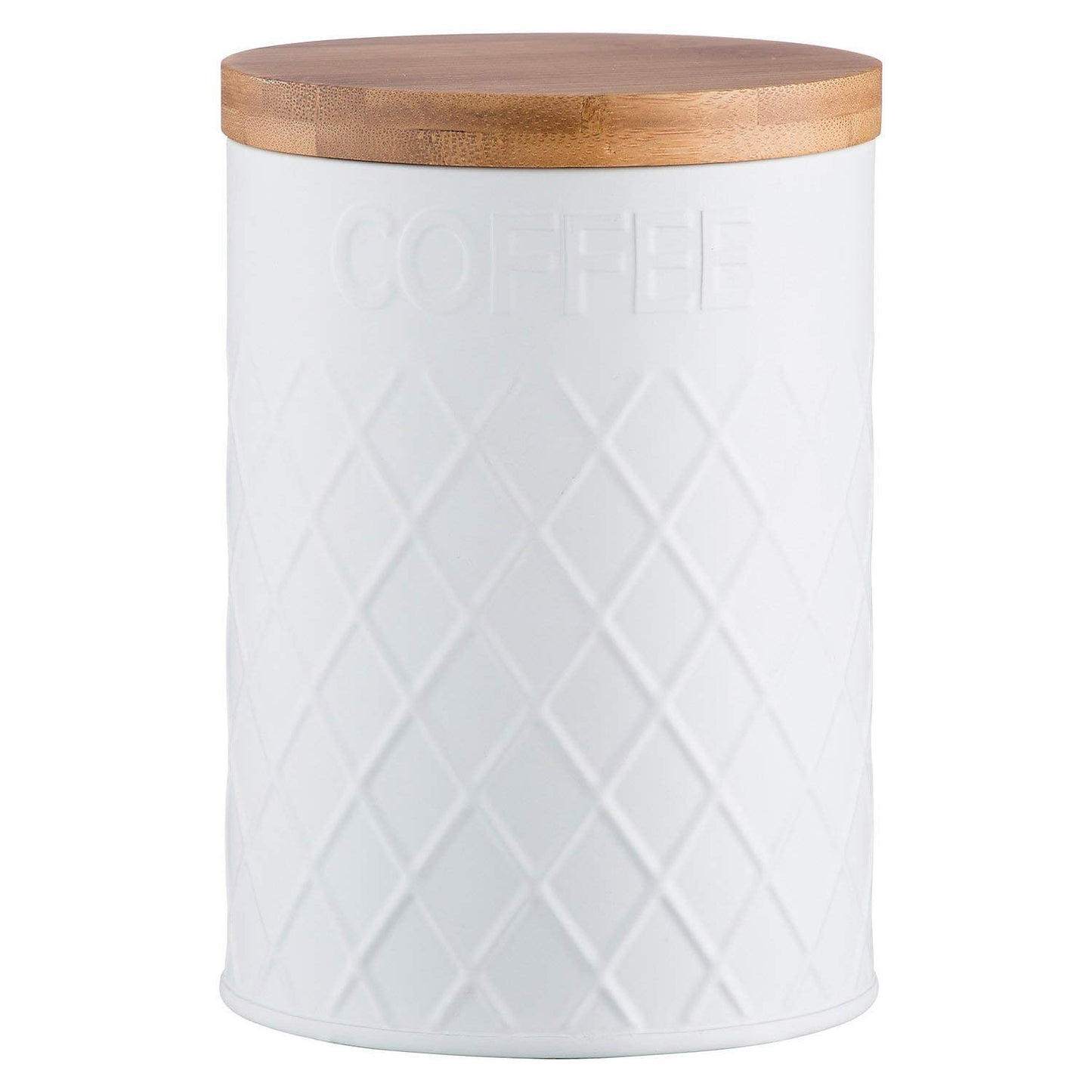 Typhoon Embossed Living Coffee Storage Canister - White 1.35L