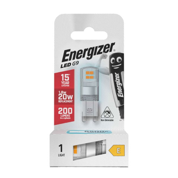 Energizer LED G9 200lm 1.8W 6 500K (lumière du jour), boîte de 1
