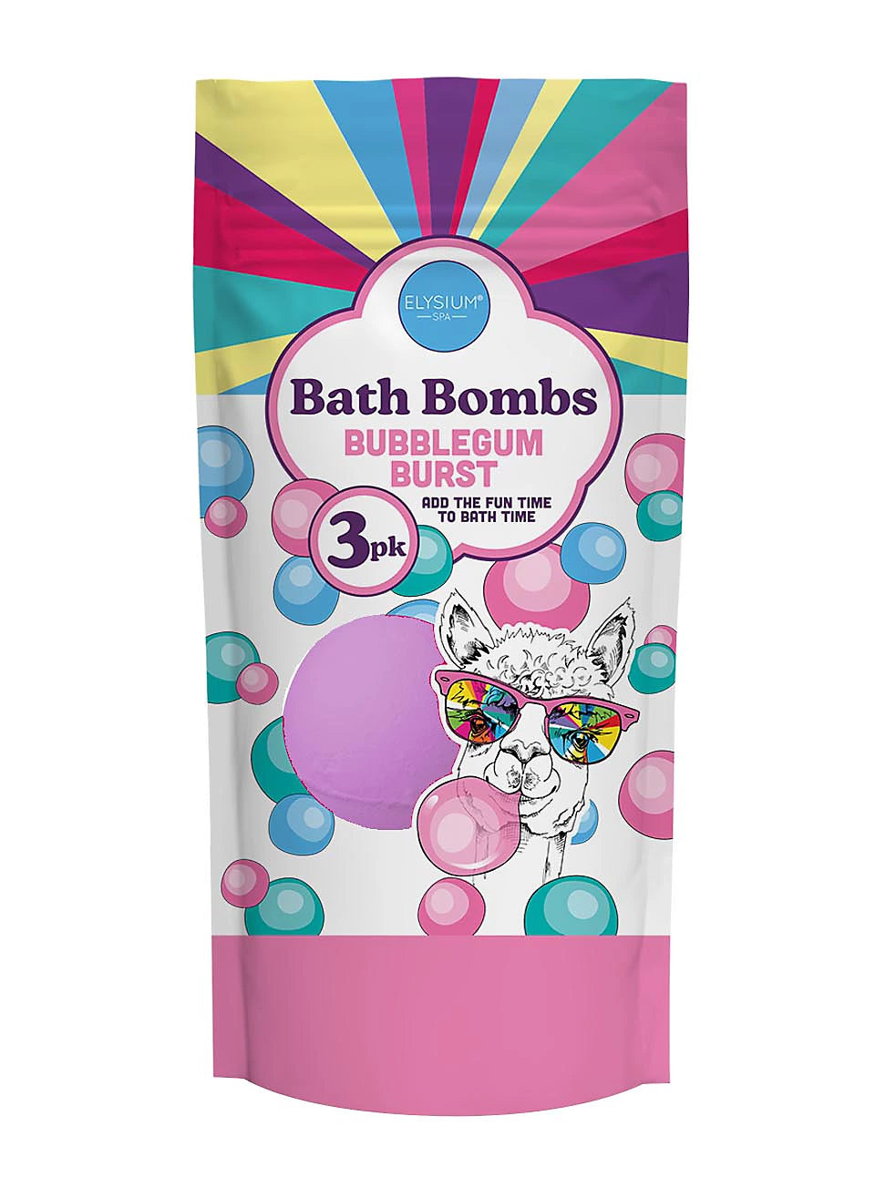 Elysium Spa 3 X 50G Bath Bombs - Bubblegum Burst
