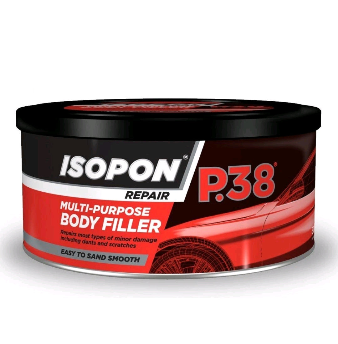ISOPON P38 Car Multi Purpose Body Filler (X2) Dents Scratches Repair 600ml B New