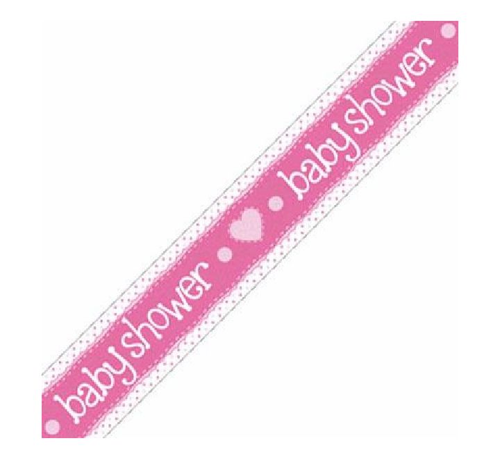 Banderole de 9 pieds rose pour baby shower