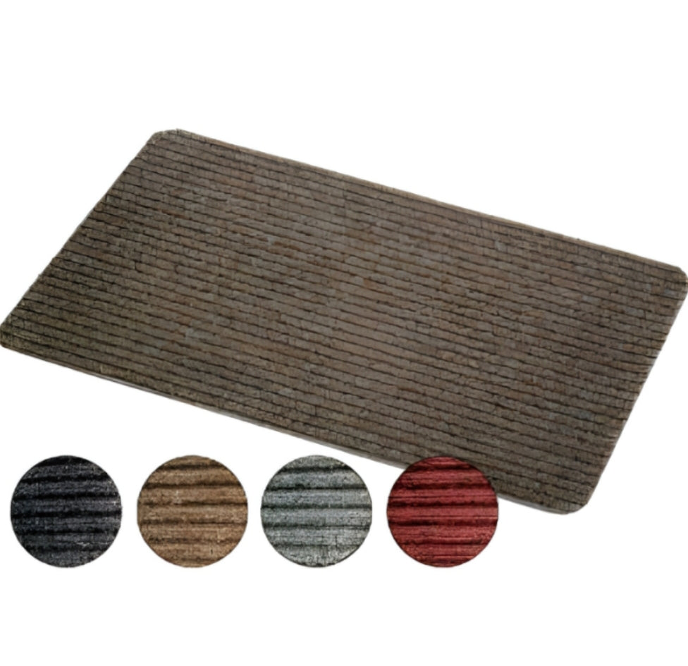 JVL DELTA RIBBED LIGHTWEIGHT INDOOR ENTRANCE DOOR MAT 40 X 70 CM ASSORTED COLOURS 1 Supplied