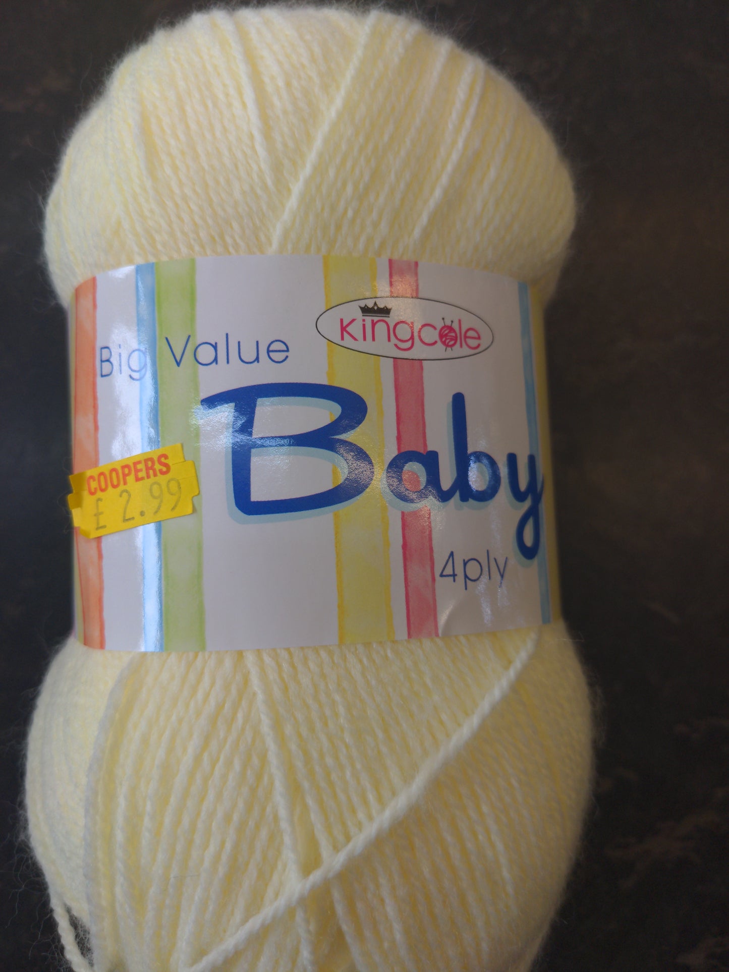 KingCole Knitting Yarn Baby 4ply Primrose 3