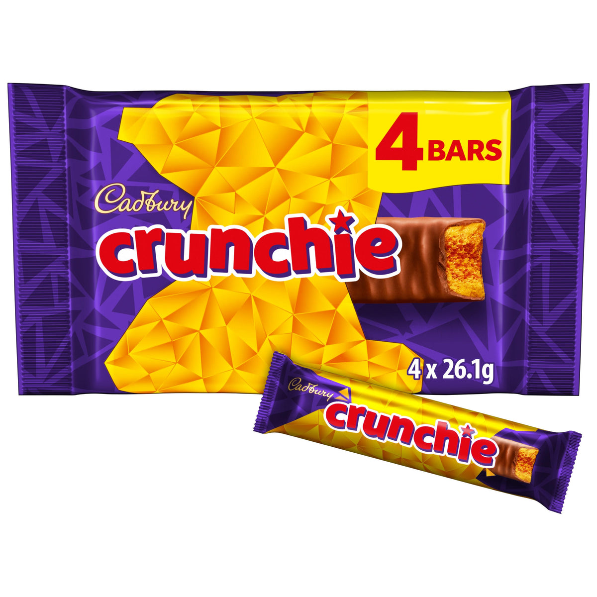 CADBURY CRUNCHIE 4 UNITÉS PM 1,89 £