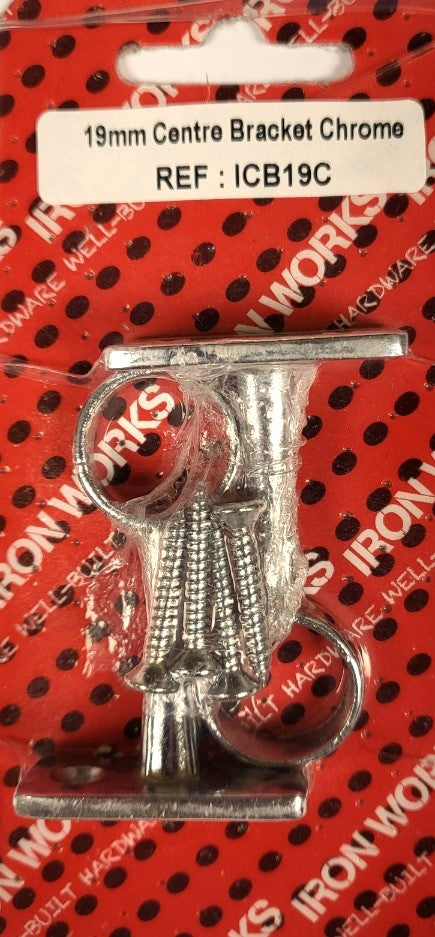ICB19C - 19mm Centre Brackets Chrome (2 Pcs)