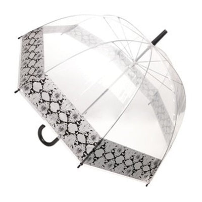 LADIES CLEAR DOME UMBRELLA ANIMAL PRINT