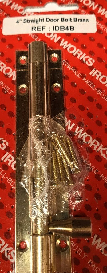 IDB4B - 4'' Straight Door Bolt Chrome