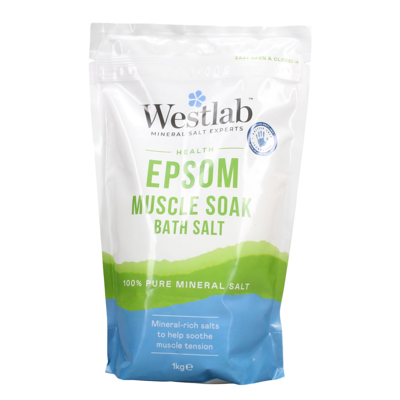 Westlab 1kg Bath Salt Epsom Muscle Soak