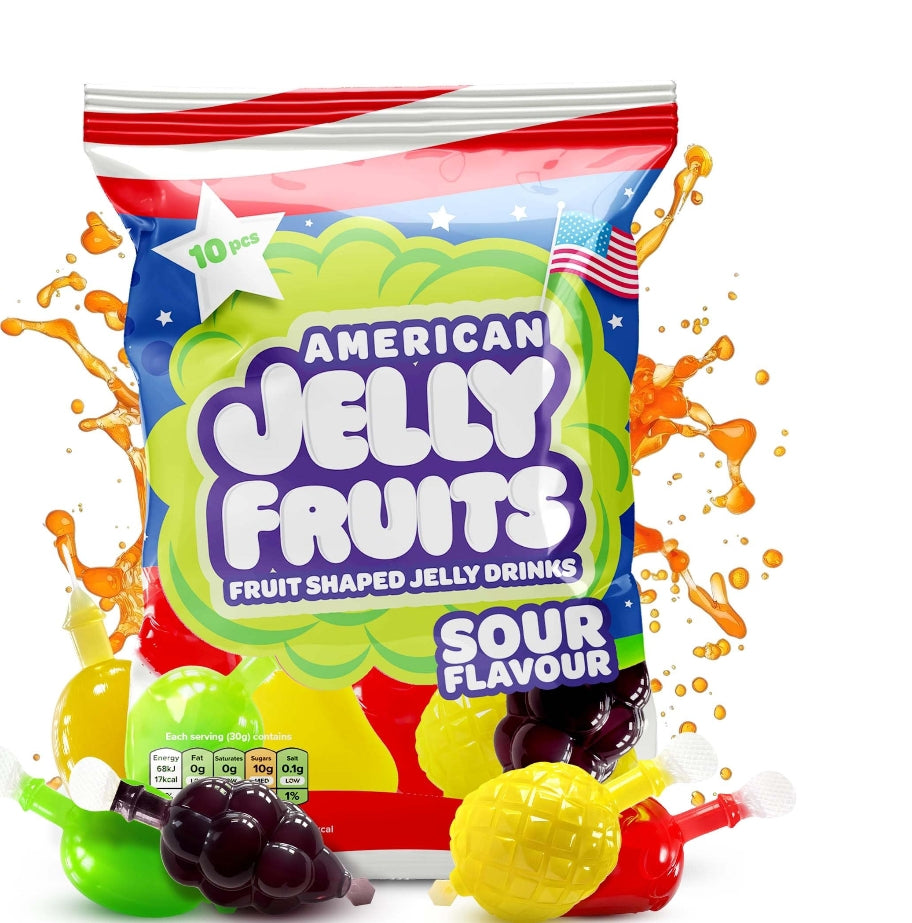 Bonbons gélifiés américains de Byxa – Sachet de 300g | Bonbons gélifiés aux fruits, acides et moelleux