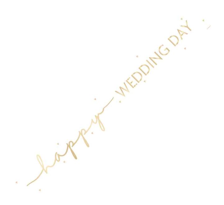 Banderole en aluminium 9 pieds JOYEUX JOUR DE MARIAGE