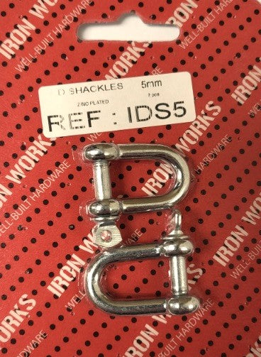 IDS5 - 5mm D-Shackle Zinc Plated (2 Pcs)