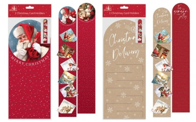 Christmas Card Holders - 2 Pack Traditional 2 Design