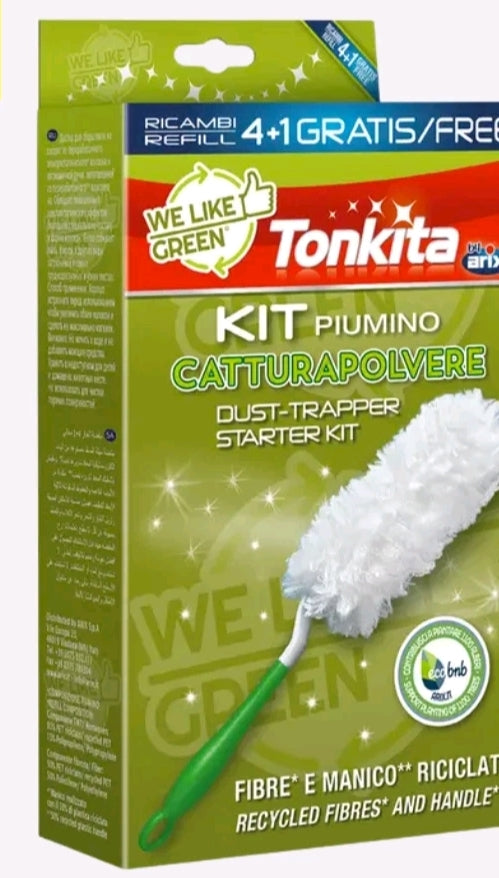 Tonkita Kit de Démarrage Époussetoir Recharge 5 Pièces Ensemble Balai de Nettoyage Outil Maison