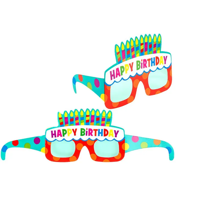 4 LUNETTES EN PAPIER « JOYEUX ANNIVERSAIRE »