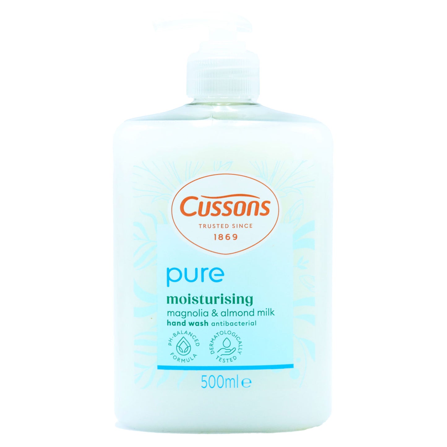 CUSSONS ANTIBAC HAND WASH PURE MAGNOLIA & ALMOND 500ml