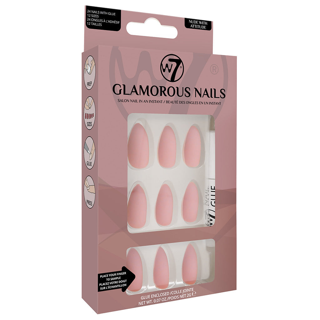 W7 Glamorous Nails - Nude With Attitude