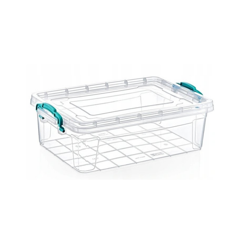 POLYTIME 10L FLAT STORAGE BOX WITH CLIP