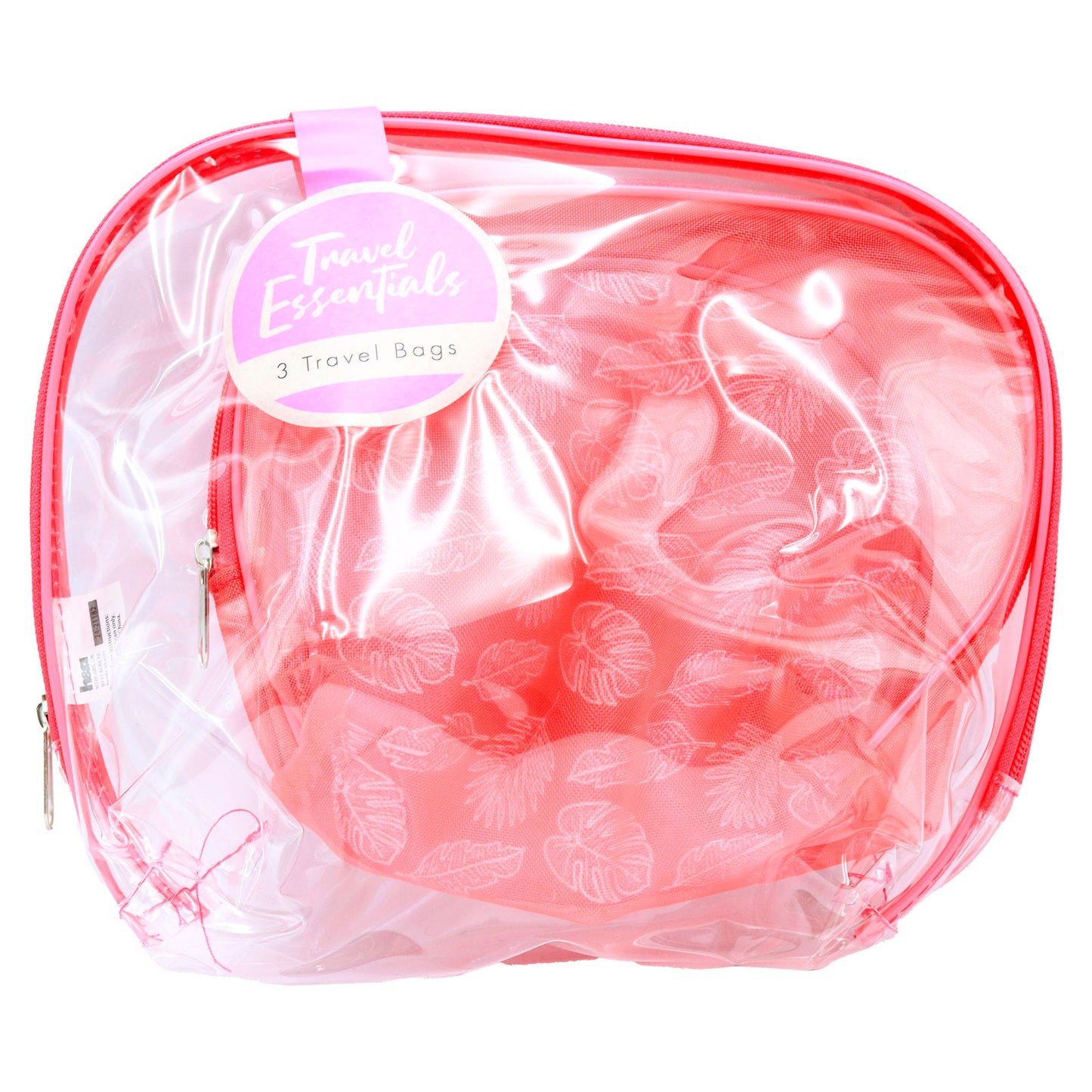 COSMETIC BAGS TRAVEL ESSENTIALS 3PK(C)