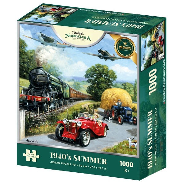 KIDICRAFT 1940s Summer by Kevin Walsh 1000 Piece Nostalgic Jigsaw 6+