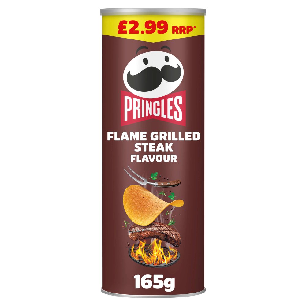 Pringles Flame Grilled Steak Sharing Crisps 165g PMP £2.99