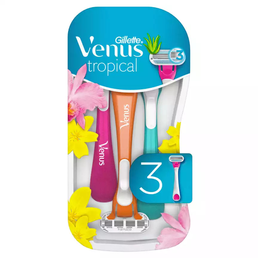 RASOIRS JETABLES GIL.VENUS TROPICAL PAR 3