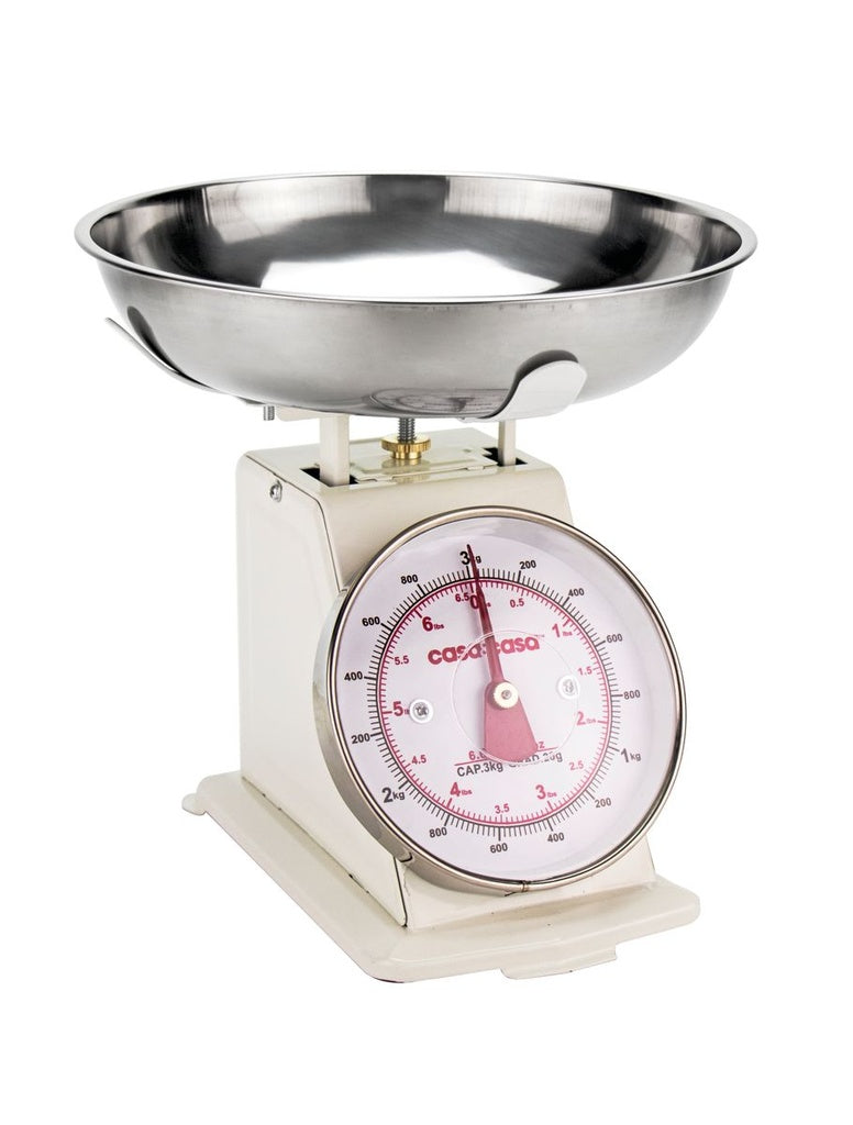 Casa Traditional Mechanical Kitchen Scale Cream