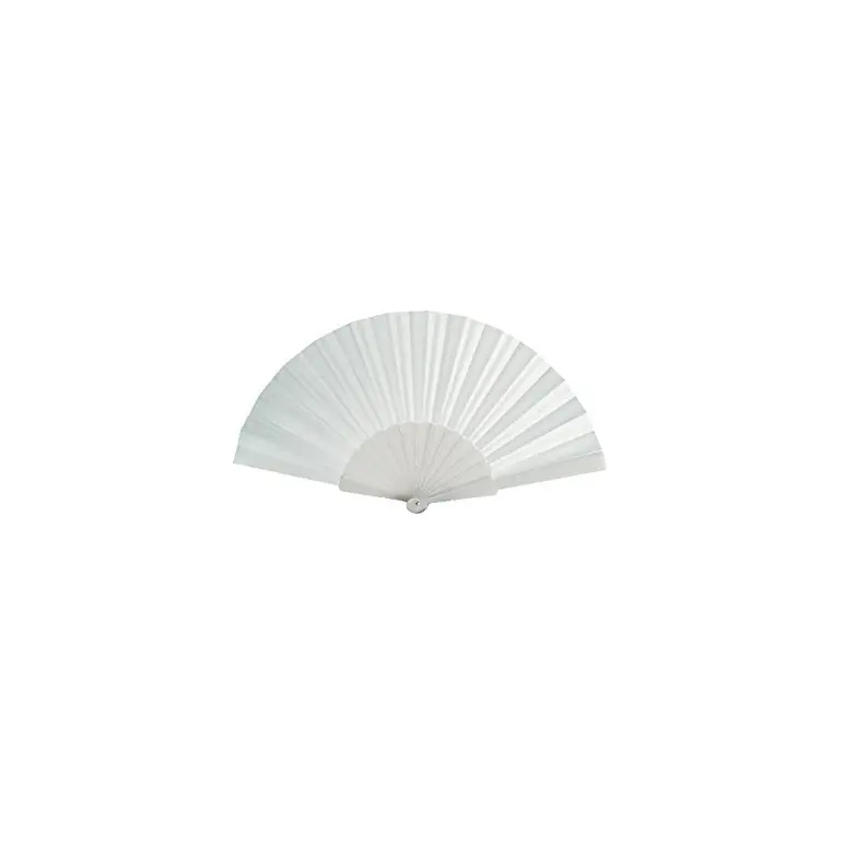 White Chinese hand held fan