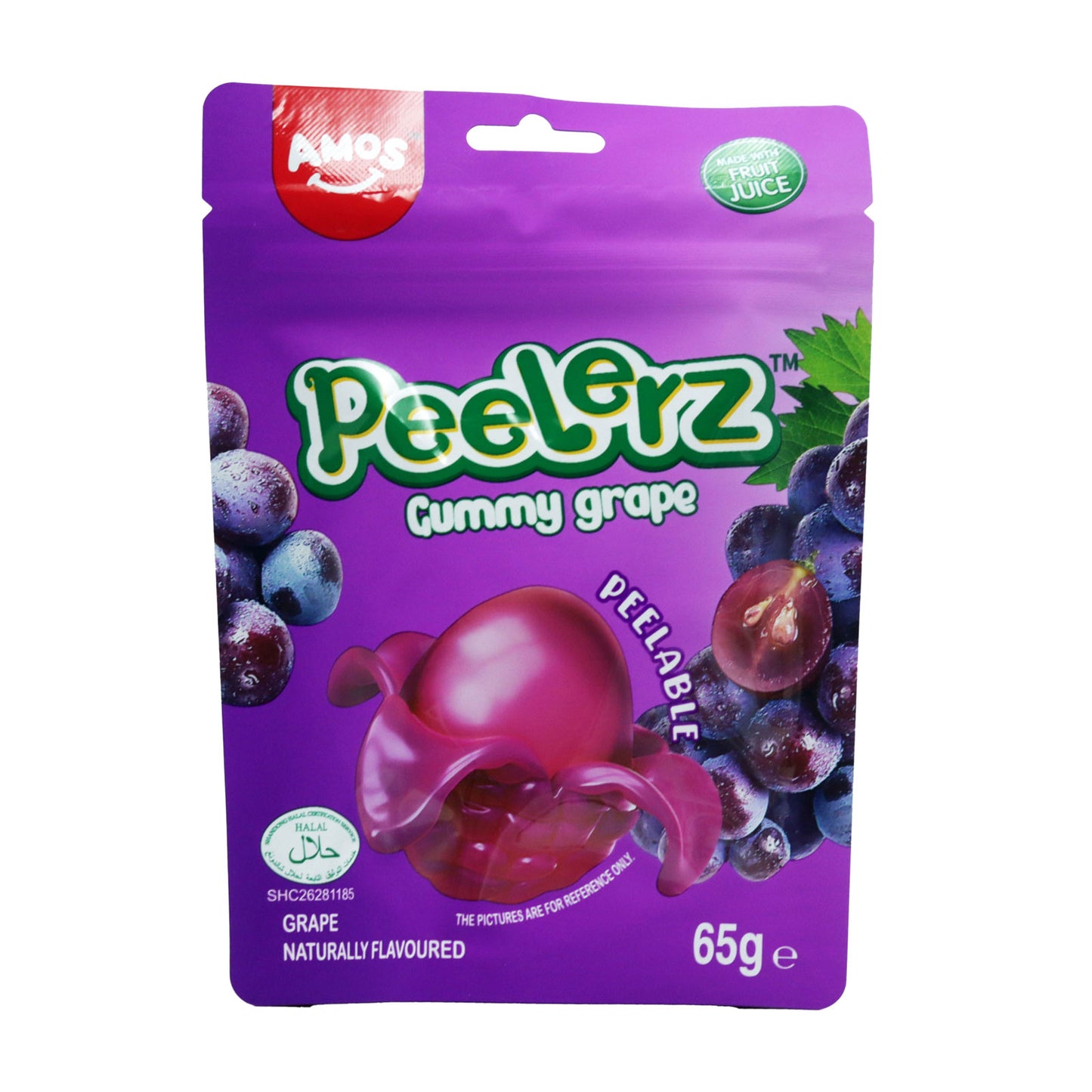 AMOS PEELERZ GUMMY GRAPE 65g