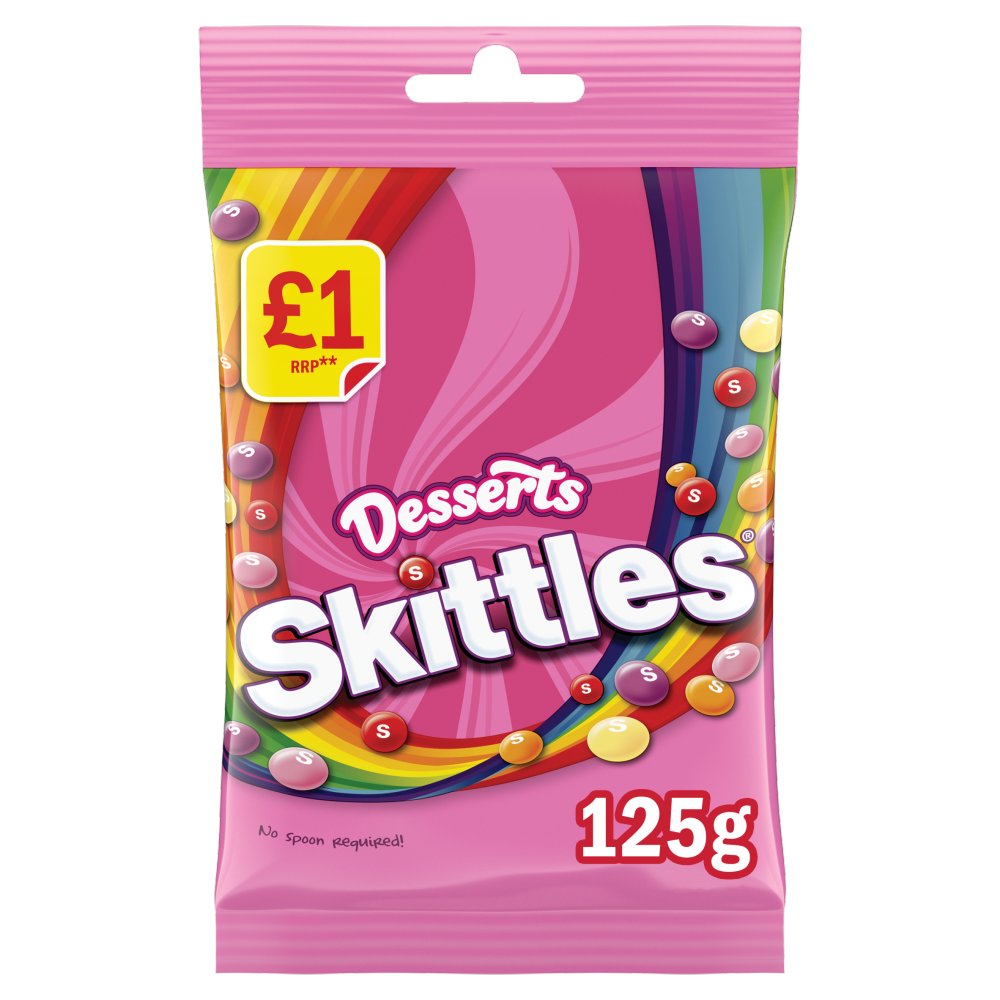 Skittles Bonbons Végétaliens Goût Dessert Sachet Gourmandise 125g £1 PMP