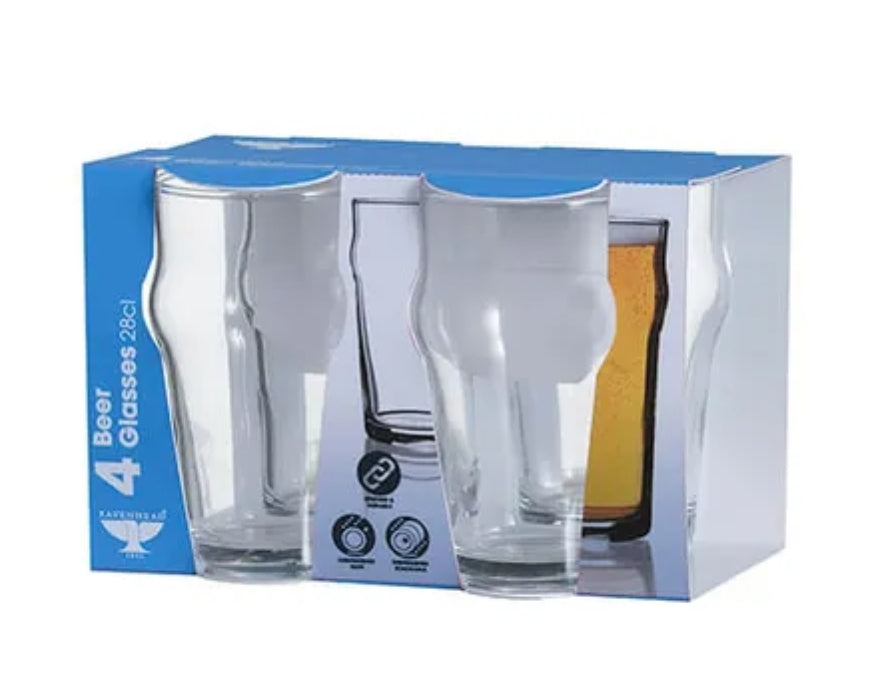 Ravenhead Essentials Nonik Glasses, 28cl, Sleeve Of 4