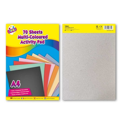 Art Box A4 Multi Coloured Pad 70 Sheets