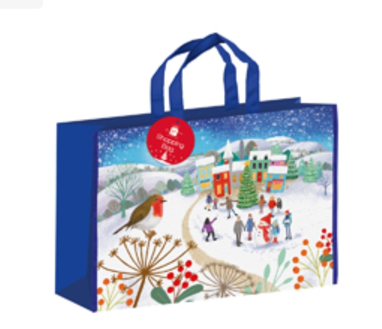 Giftmaker Christmas Landscape Winter Shopping Bag